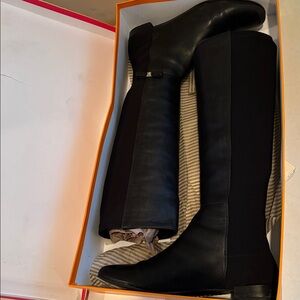 Kate Spade Black Knee-High Heeled Boots